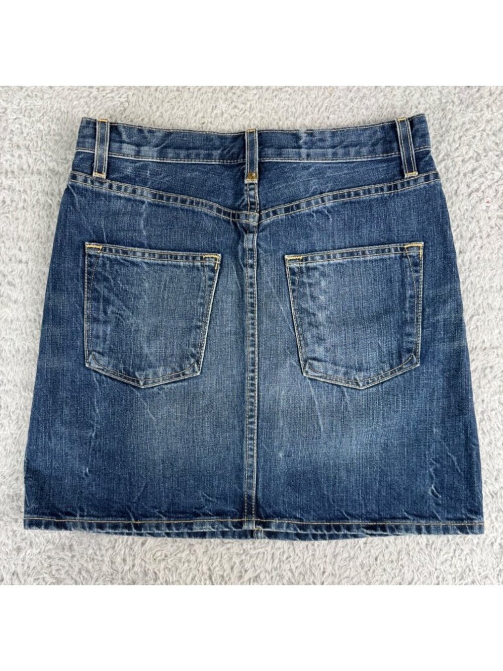 J.Crew Denim Mini Skirt Womens 26 Classic Blue Wash Western Travel Retro - Picture 6 of 9